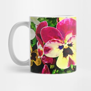 Flat of Pansies Mixed Colors Mug